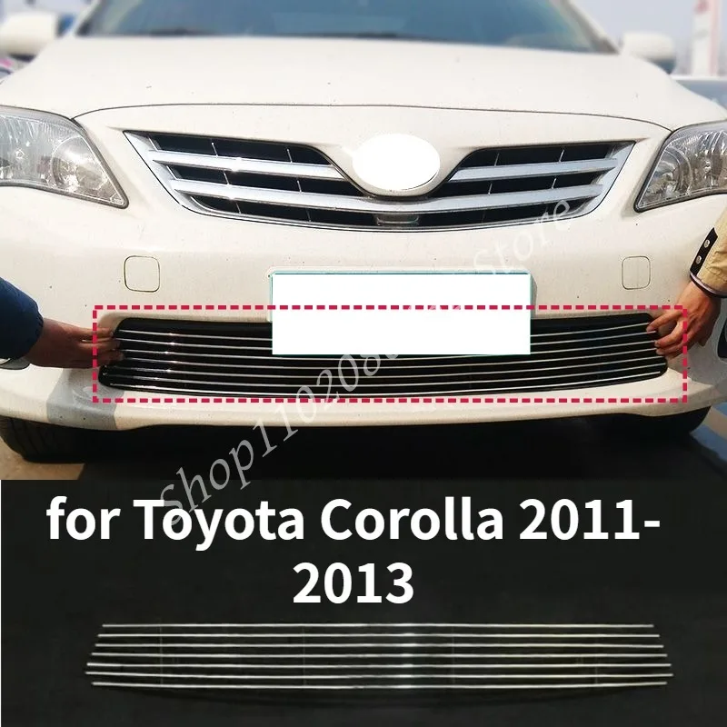 

Стайлинг автомобиля для Toyota Corolla 2011-2013, высококачественная передняя решетка из нержавеющей стали, отделка гоночных решеток