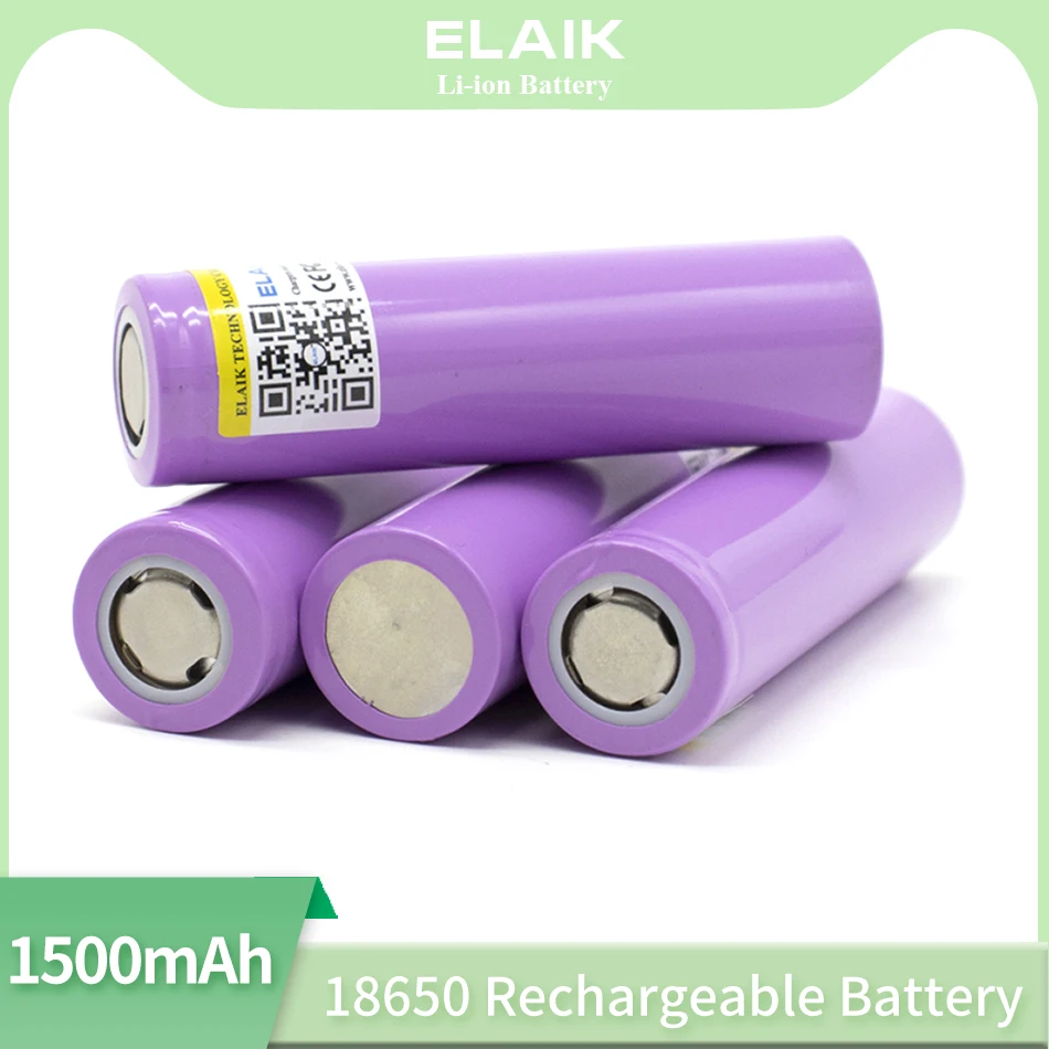 6PCS 18650 1500 mah lithium battery 3.7 V strong light flashlight rechargeable battery