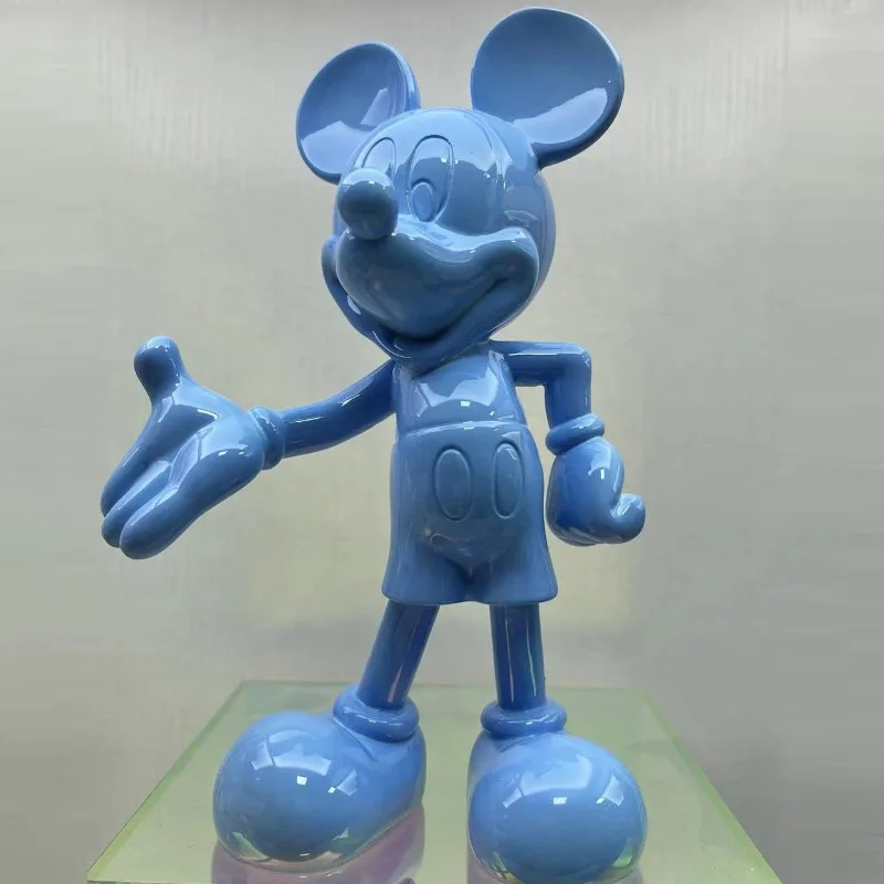 งานประติมากรรมมิกกี้เมาส์จากดิสนีย์ งานฝีมือเรซิ่นสุดหรู ของตกแต่งโต๊ะทำงานในห้องนั่งเล่น รูปปั้นสัตว์