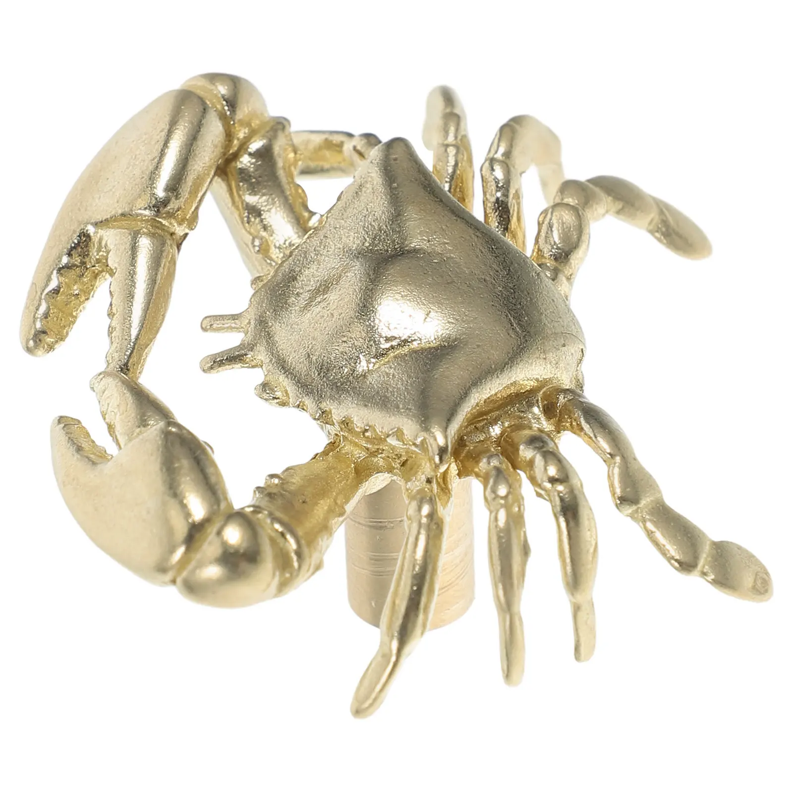 

Brass Crab Cabinet Pull Handles Nautical Style Unique Single Hole Retro Sea Theme Furniture Drawer Knobs Crab Handles