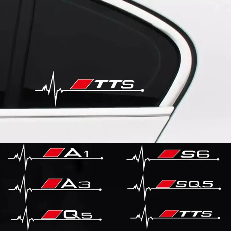 

2pcs/lot car windows sticker For Audi A3 p8 b5 b6 b7 b8 b9 c5 c6 c7 A4 A5 A6 A7 A8 8P 4F TT Reflective Car Decals Decoration