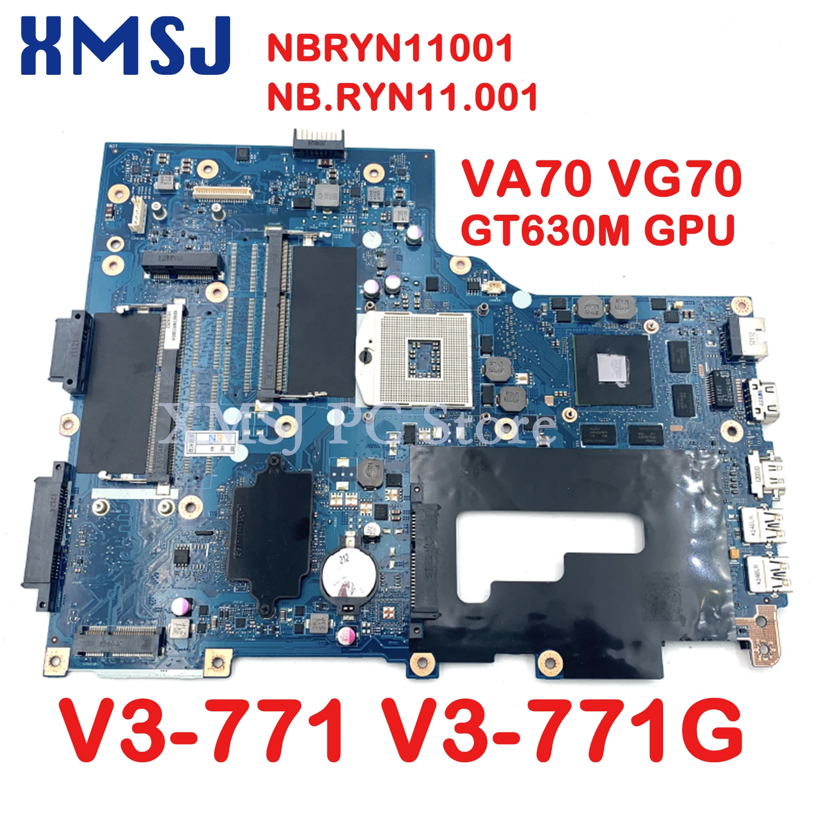 

XMSJ FOR ACER Aspire V3-771 V3-771G NBRYN11001 NB.RYN11.001 VA70 VG70 Laptop Motherboard GT630M GPU HM77 Main Board