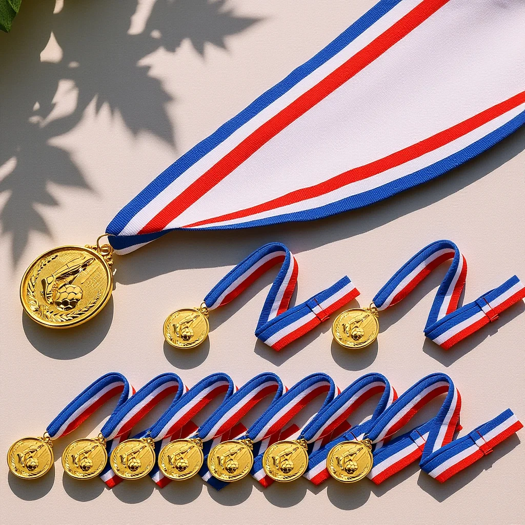 

12pcs Football Trophy For Students Soccer Medal Competition Party Medals For Awards Prize Zinc Alloy Sports Medal