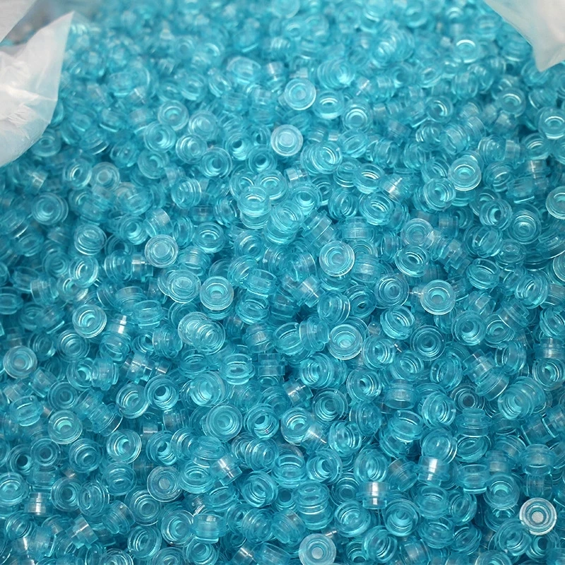 Einfarbige/Transparente 6141 Platte 1x1 Runde Bausteine Spielzeug DIY Teile Moc Bausteine 4073 Ozean Seewasser Kompatibel mit LEGO