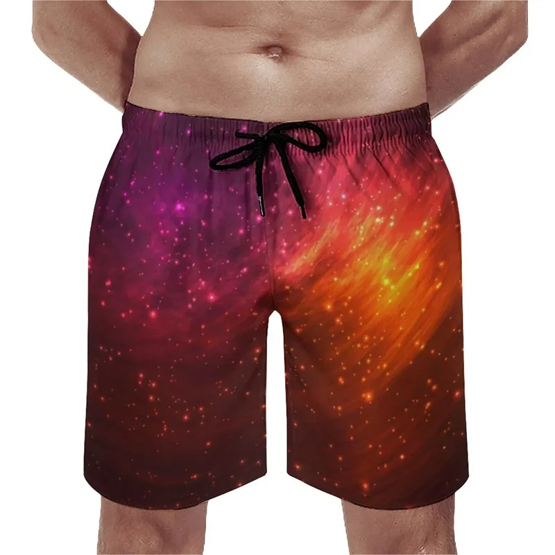 Harajuku New 3D Galaxy Fascinating Starry Night Printing Beach Shorts For Men Cool Streetwear Shorts Pants Fashion Board Shorts