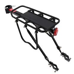 WJ01 Bike Rack Aluminium Alloy Black Bicycle Luggage Rack Bike Rear Carrier Shelf Cycling Equipment Accessory