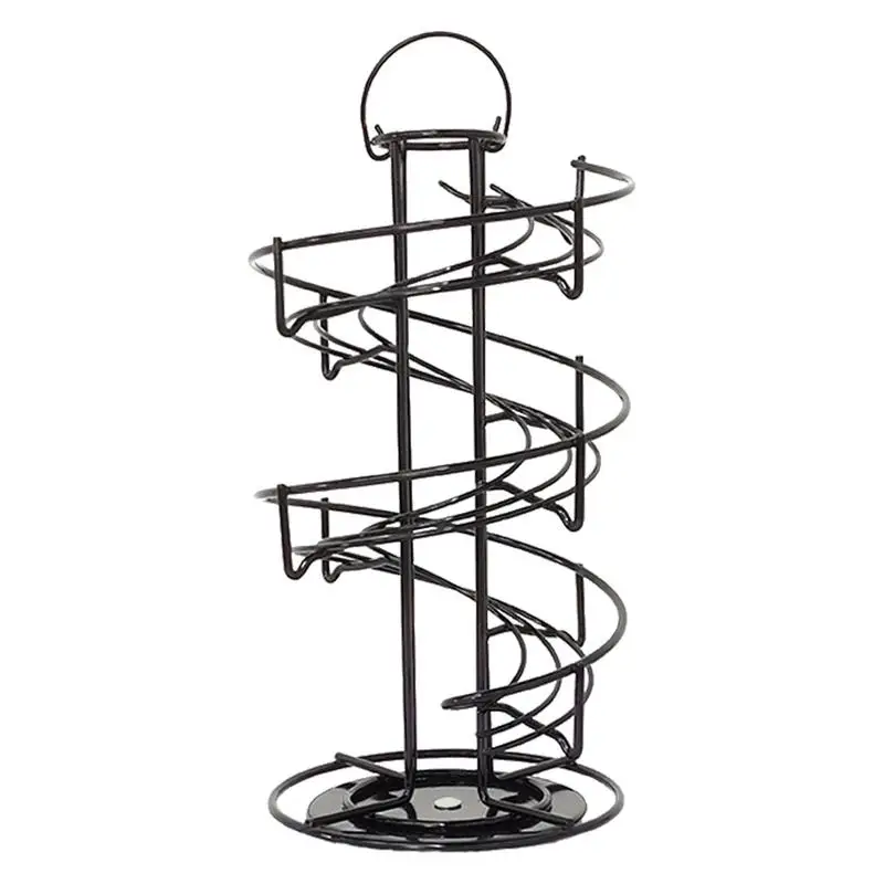 

Kitchen Creative Egg Rack Spiral Egg Basket Wrought Iron Practical Multifunctional Spiraling Dispenser Rack Basket Storage Wire