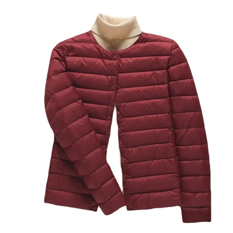 9 Farbe Frauen Puffer Jacken 90% ultraleichte Ente Daunen Frauen matt Stoff leichter Mantel warme weibliche Wind jacke Parka