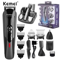 Kemei KM-600 Electric Hair Clipper Beard Trimmer Razor Shaver Men Shaving Machine Hair Cutting Nose Trimmer 11 in 1 Styling Tool