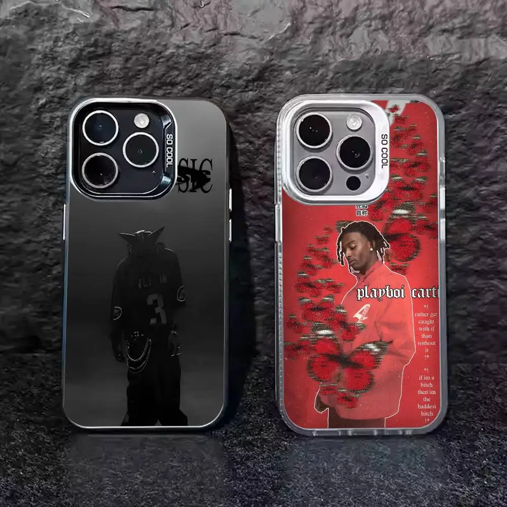 الهيب هوب ستار مغني الراب كارتي أنا الموسيقى جراب هاتف IMD تصميم اللون الفضي آيفون 17 16 15 14 13 12 11 الهواء برو ماكس زائد #3