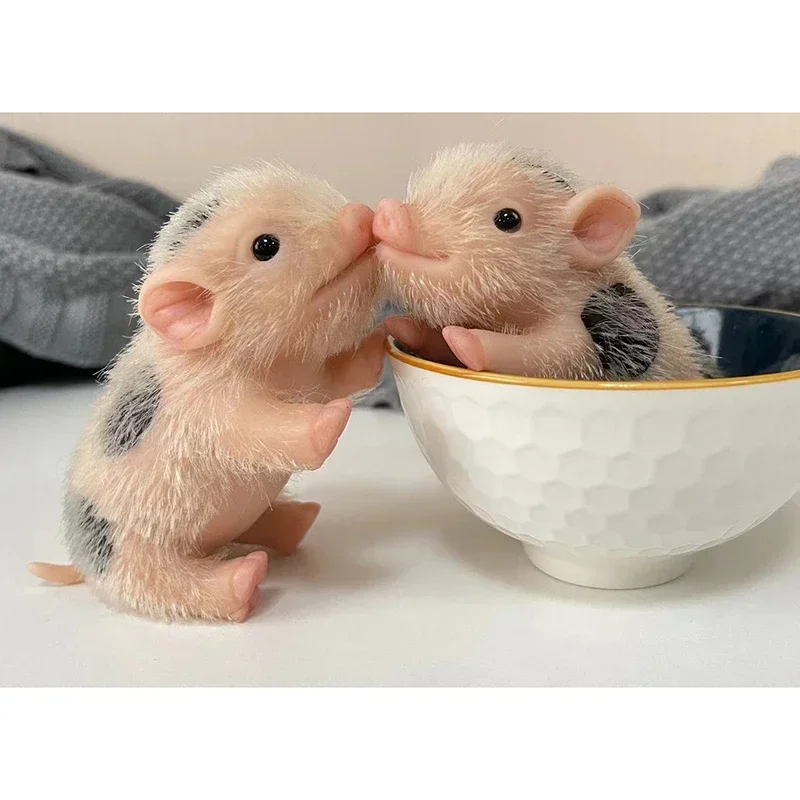 5inch Mini Reborn Doll Full Body Silicone Piglet Cute Lifelike Piglet Reborn Piggy Toys for Children Drop Shipping