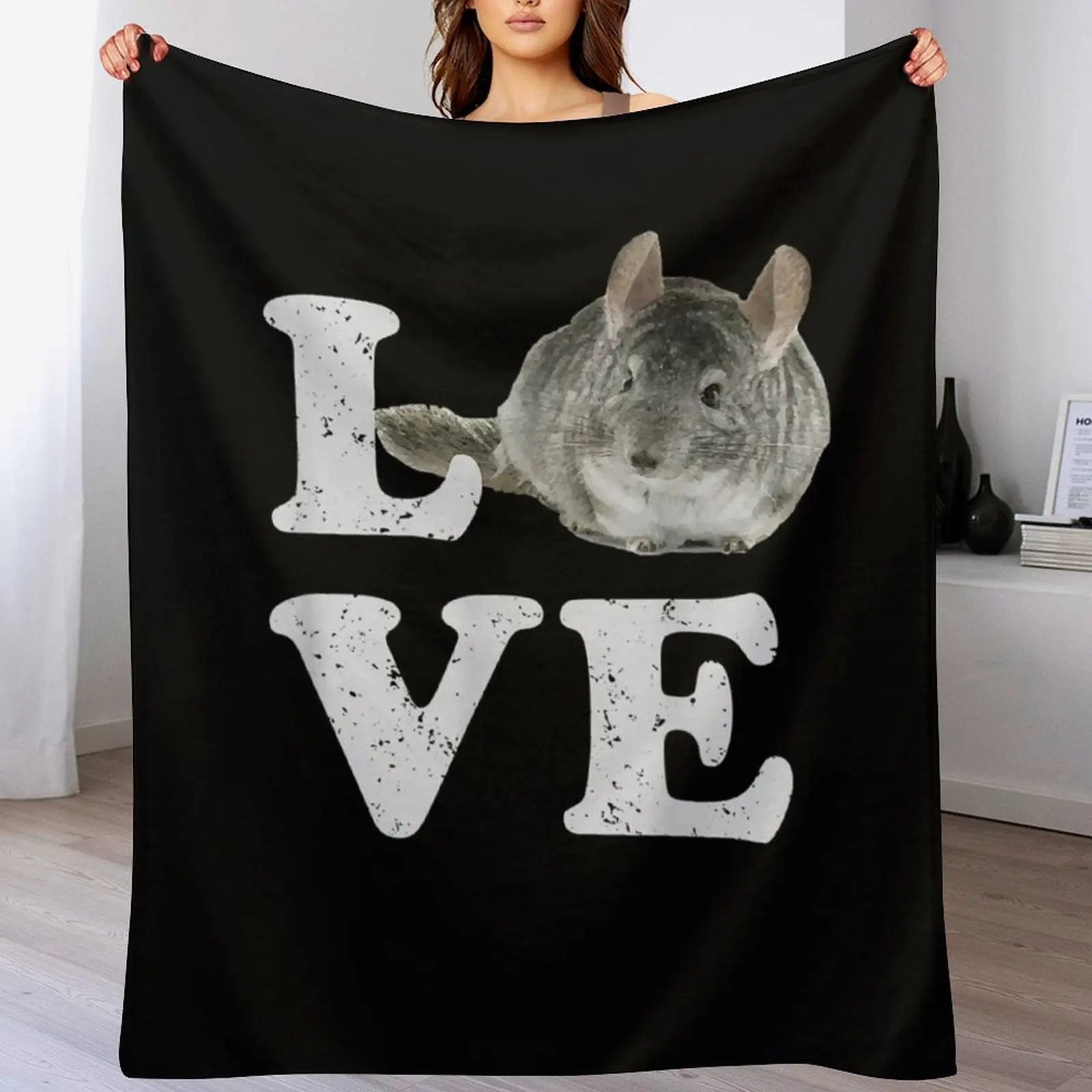 

Chinchilla Animal Lover Throw Blanket anime Sofas Giant Sofa Blankets