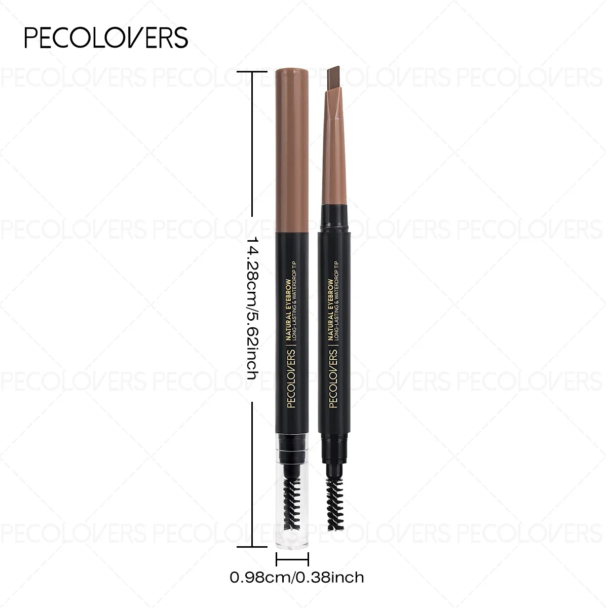 1 lápis de sobrancelha fosco multicolorido 2 em 1 - efeito 3D natural, aplicação conveniente, adequado para todos os tipos de pele