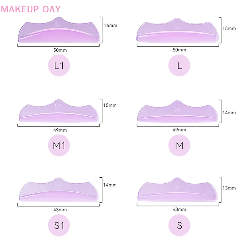 แผ่นดัดขนตา12ชิ้นแผ่นรองยกขนตาแผ่นรองยกก้านยกซิลิโคนสำหรับแต่งหน้าเครื่องมือความงามอุปกรณ์เสริมการต่อขนตา