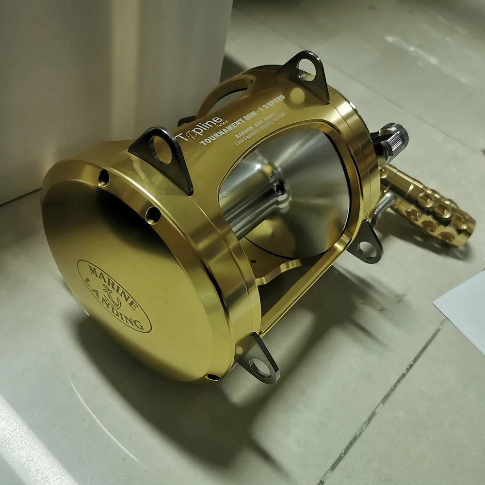 Two Speed 50W Big Game Fishing Tuna Ocean Sea Reel With Customized Logo Fishing Reel Trolling Reel