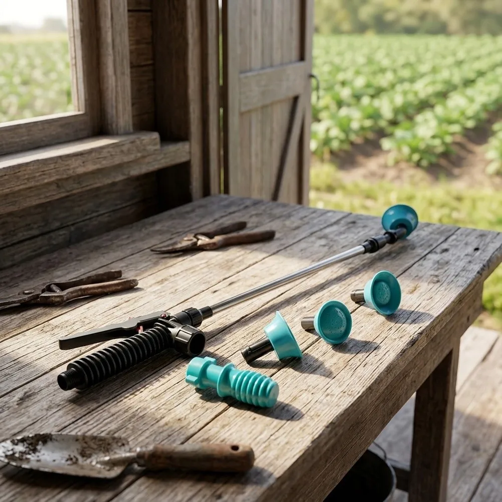 Manual Spray for boom for Backpack Sprayers Featuring Adjustable Length and 3 Nozzle Options for Misting Spraying and Broad