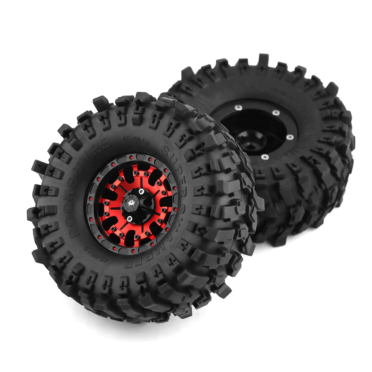 

4pcs 118mm Metal 1.9" Beadlock Wheel Rim Tire Set for 1/10 RC Crawler Car Axial SCX10 Wraith RR10 Capra Traxxas TRX4 Redcat