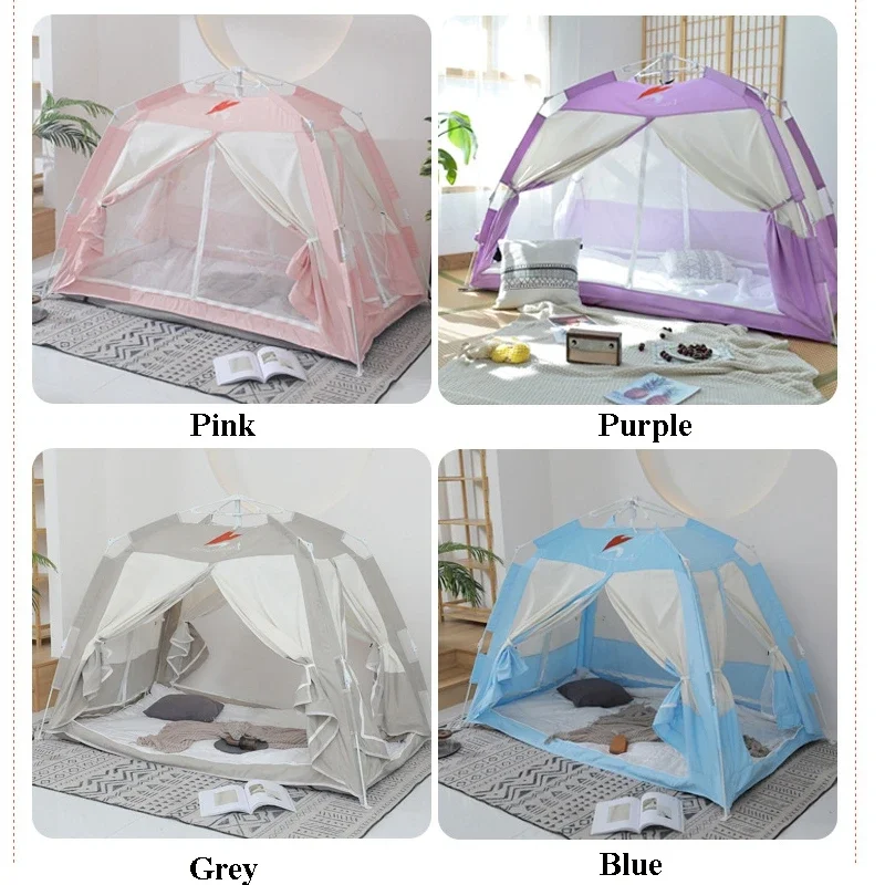 Fully Automatic T/C Fabric Children's Bed Tent In Winter Home Adults Sleep Indoors Keep Warm Thicken Heat Preservation Anti-Cold