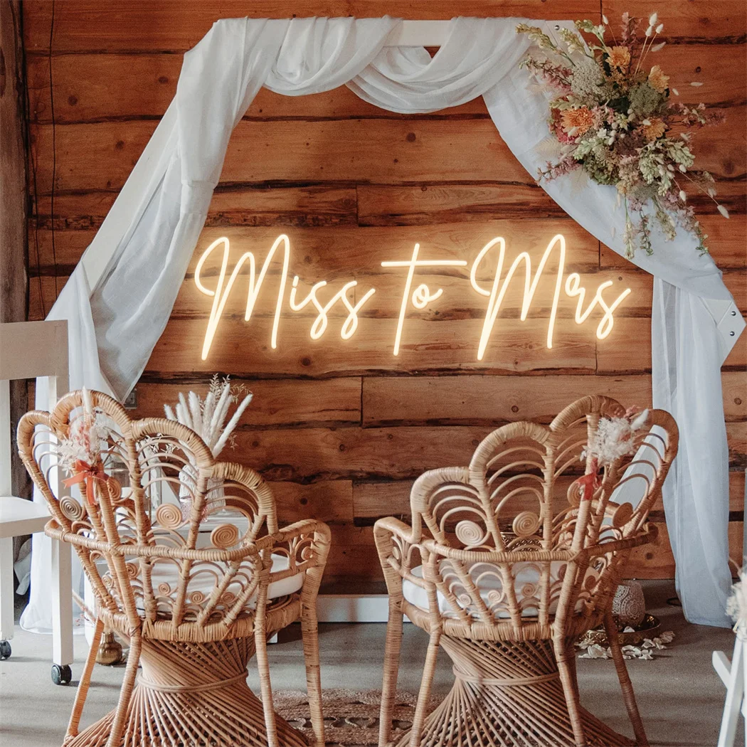 Miss To Mrs Neon Si… - image