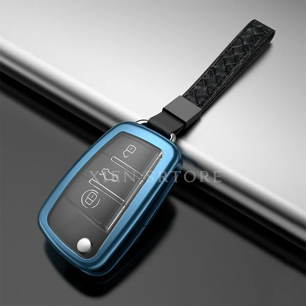 

Aluminum Alloy Car Remote Smart Key Case Cover Fob Skin Holder Keychain For Audi A1 A4 A6 A3 S1 S3 RS6 TT Q3 Accessories