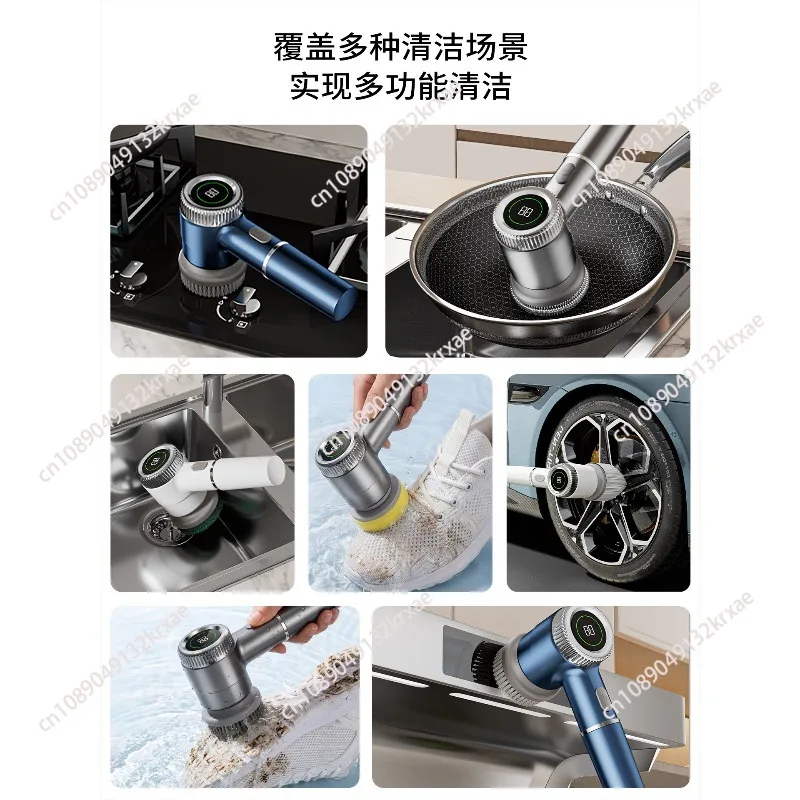 Electric Rotary Wash Cleaning Brush/Scrub Kitchen Dishbasin/Sink Countertop Pot Rotary Washing Tool