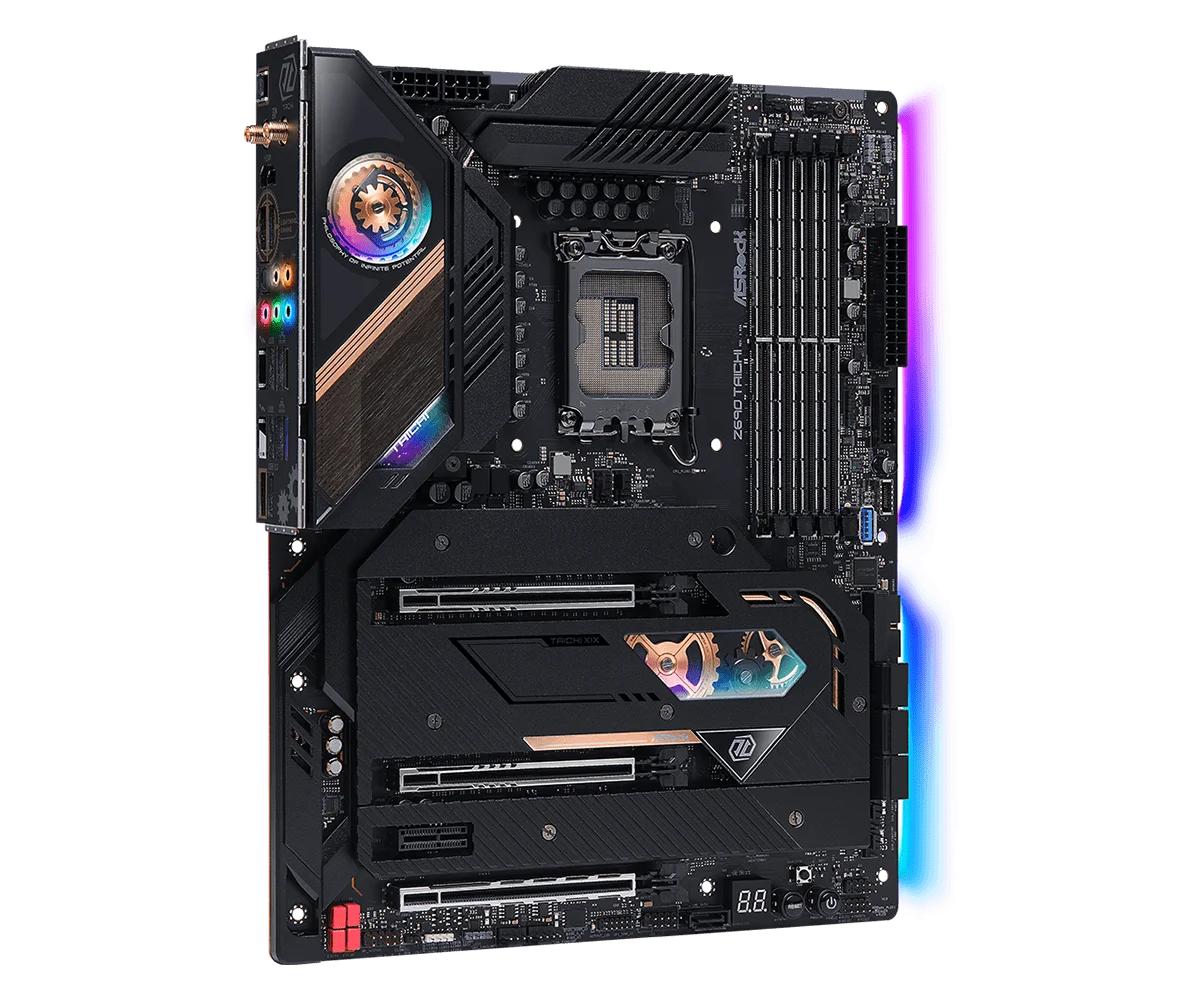 ASROCK Z690 TAICHI Motherboard Intel Z690 LGA1700 DDR5 192 GB PCIe 5.0 M.2 NVMe SSD unterstützt i9-14900F i5-12600i5-14400 13500 verwendet