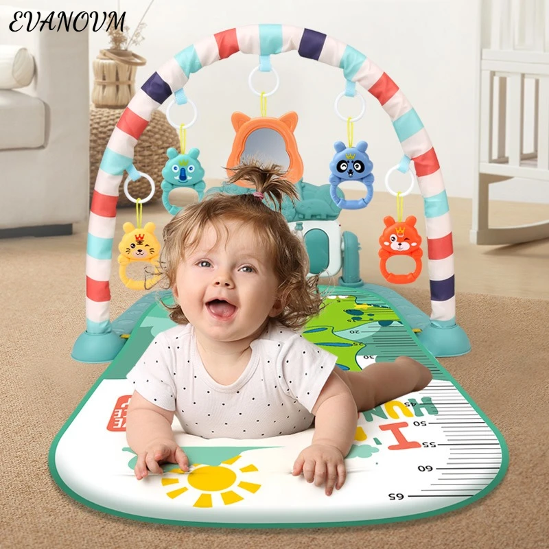 

Детская игрушка-подставка для фитнеса, педальное пианино, музыка для новорожденных, коврик для ползания, детская игрушка