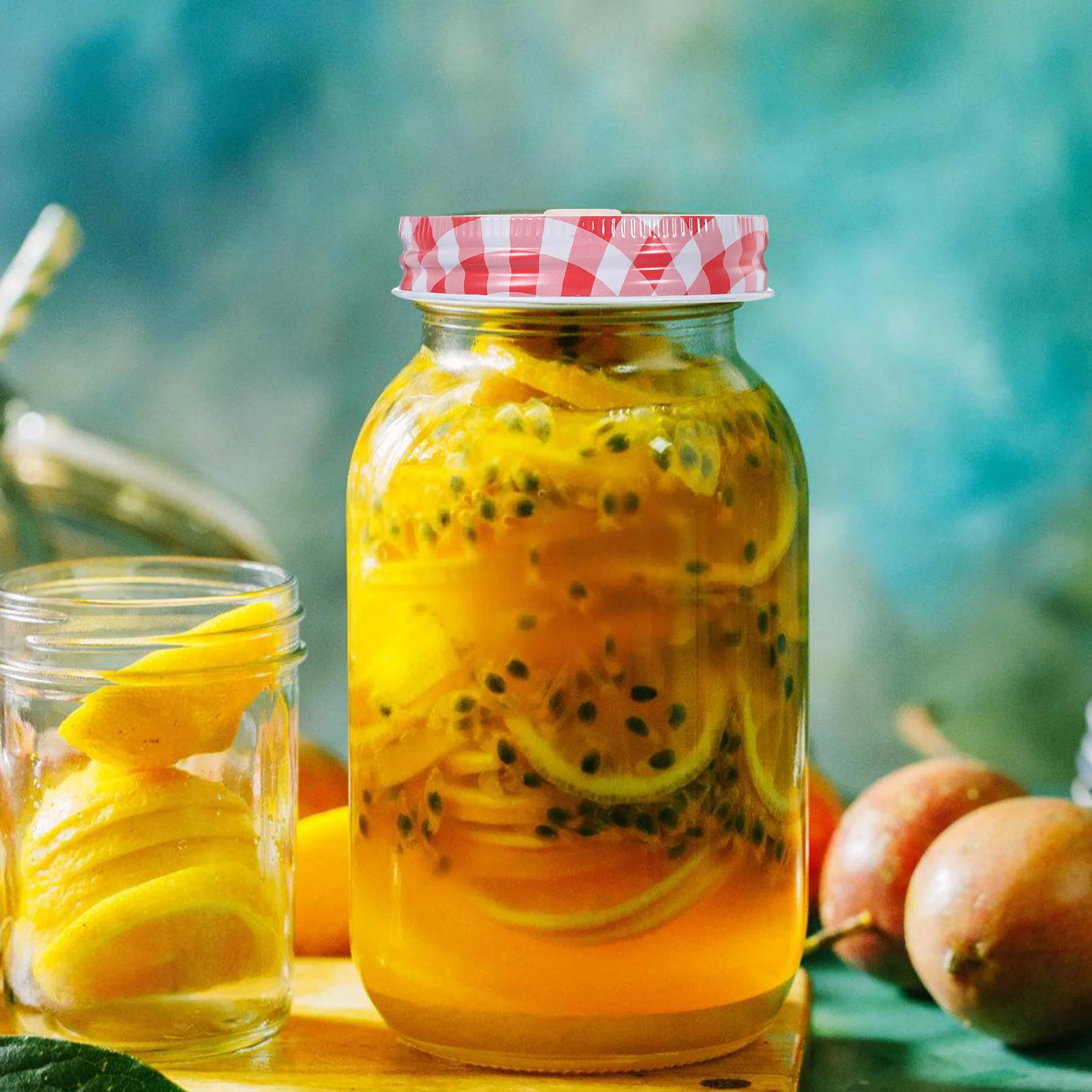 

6pcs Threaded Cup Lids Iron Mason Jar Straw Lids With Hole For Drinking Storage Canning Lid Accessories Wide Mouth Compatible