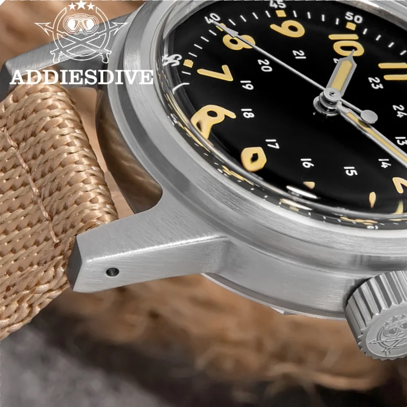 ADDIESDIVE Top Watches For Men C3 Retro Super Luminous Waterproof 200m Bubble Mirror Glass AD2076 Automatic Mechanical Watch