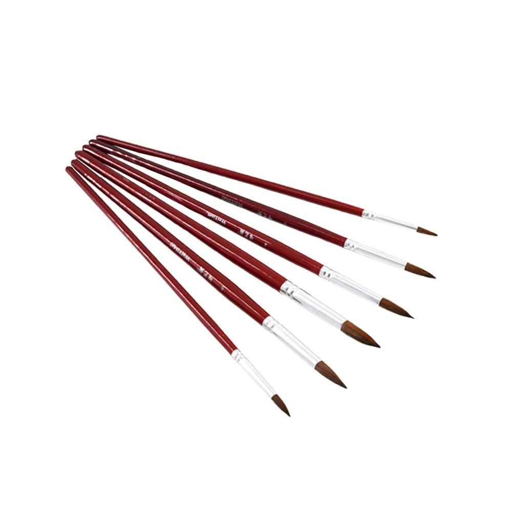 

6 Pcs Coloring Gouchalk Brush Painting Accessories Pointy Portable Paintbrush Travel