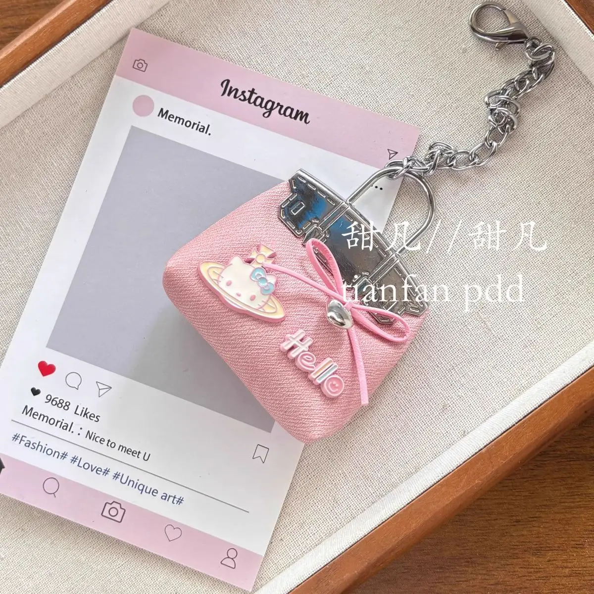 Sanrio Kawaii 헬로 키티 봉제 인형 학생 책가방 펜던트 애니메이션 만화 귀여운 배낭 액세서리 소녀 크리스마스 선물 완구