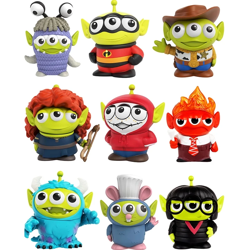 Original Pixar Animation Cross-Dressing Modeling Mini Alien Series Model Toy Story Buzz Lightyear Toys Children Collection Gifts