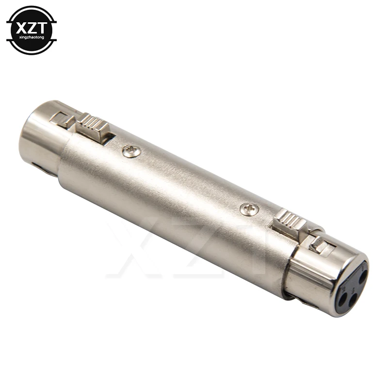 Nowy 3 PIN XLR żeńskie do XLR gniazdo Jack mikrofon Autio konwerter kabel głośnikowy Extender adapter łącznik