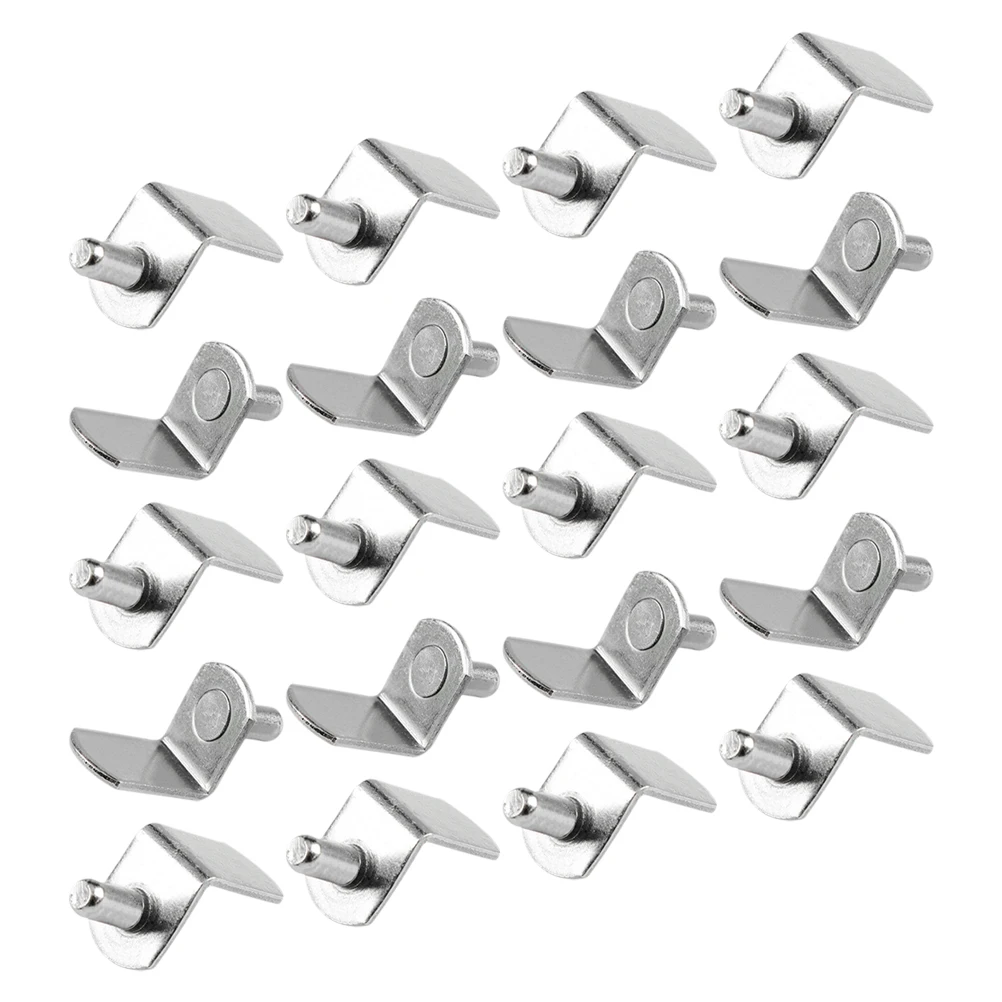 20 Pezzi Supporti per Mensole in Metallo Resistenti alla Ruggine per Mobili in Legno e Vetro