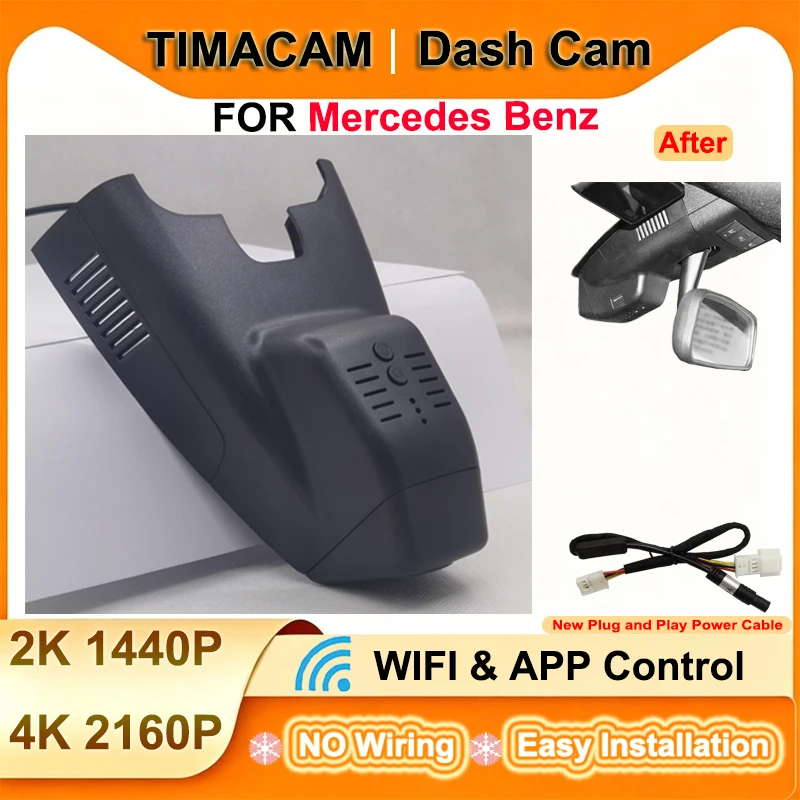 TIMACAM 4K 2160P Wifi Plug and Play Dash Cam for Mercedes Benz B Class w246 w247 for Mercedes Benz B180 B200 B250 B260 2011-2019