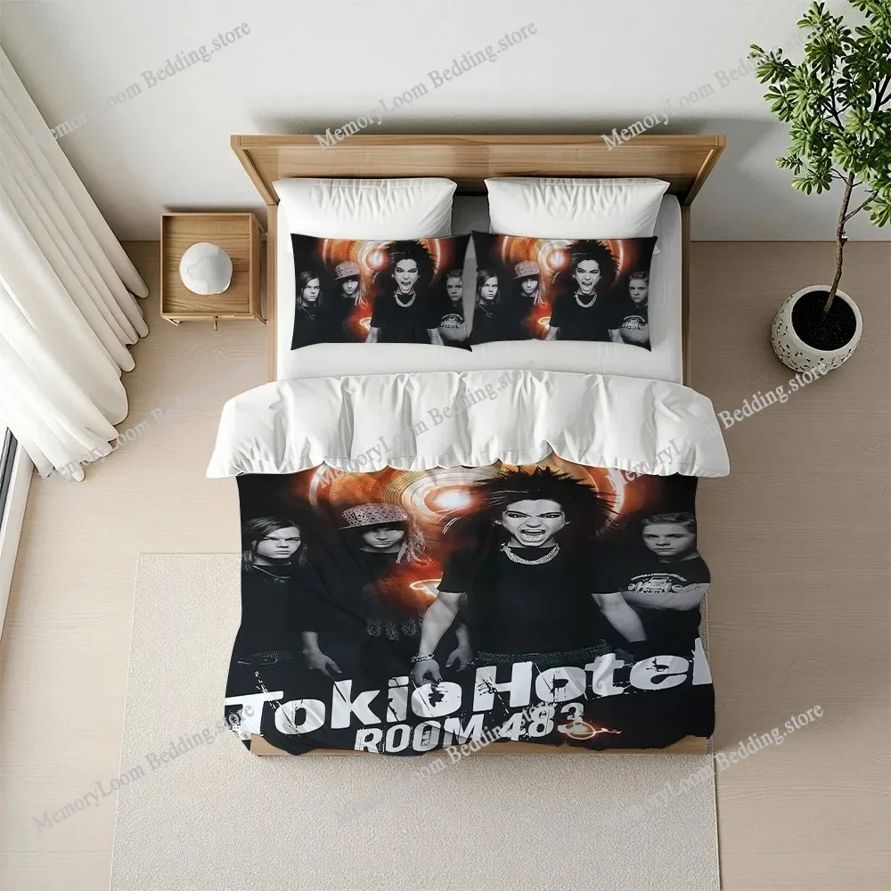 

Комплект постельного белья Rock Tokio Hotel: пододеяльник, мягкий хлопок, для дома и общежития, всесезонный, домашний текстиль 741