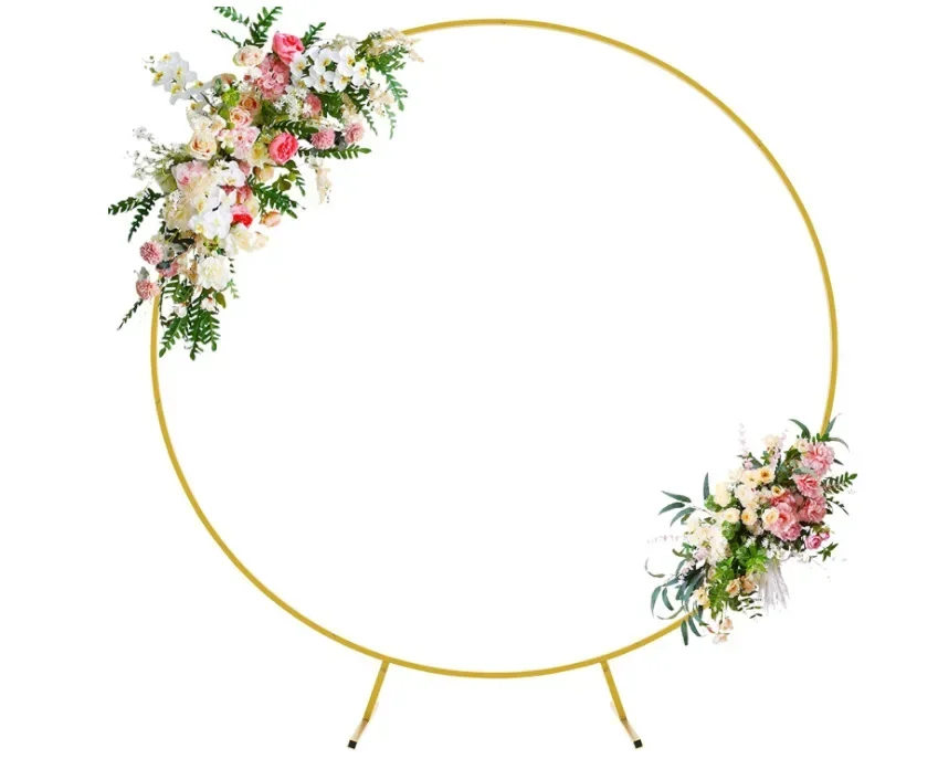 Metal Round Backdrop Stand Circle Balloon Arch Frame Kit Wedding Birthday Party Baby Shower Decoration Garden Arch Decoration