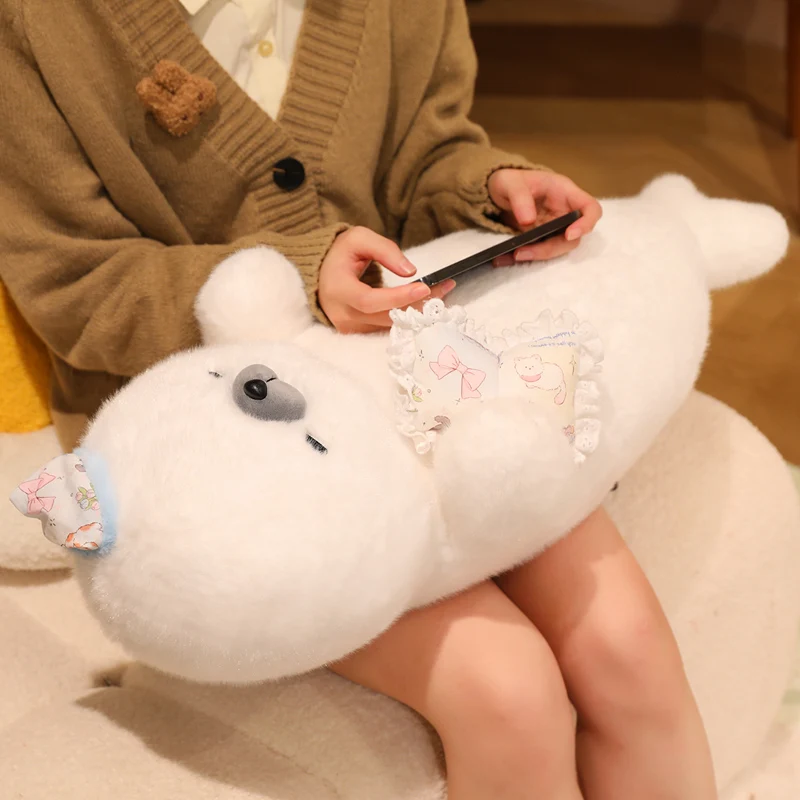 Weiches Plüschtier Niedliches Eisringhaus Tier-Stofftier Plüschpuppe Heim-Schlafzimmer Dekokissen Geschenke für Kinder Mädchen Jungen Geburtstagsparty – Detail 8