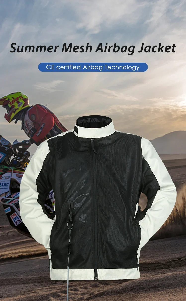 Unisex Stunt Adventure Waterproof Rain Jacket CE Armored Motorcycle Airbag X-Armor Protection Plus Size Sportswear Adults XL