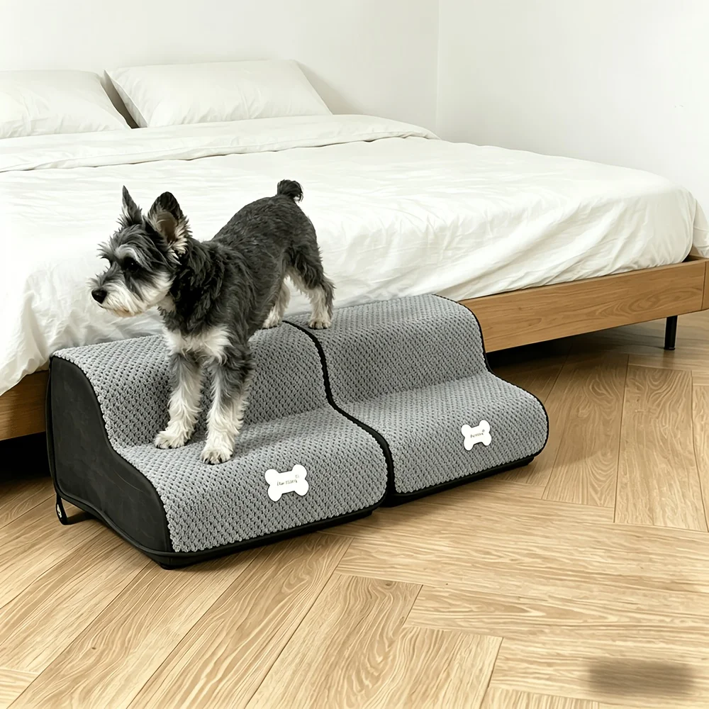 2 Steps Ladder Dogs Pets Puppys Stairs Auxiliary Staircase Beside Sofa Bed Assistantdog Ramp Protecting Pets Joint Safety Stairs