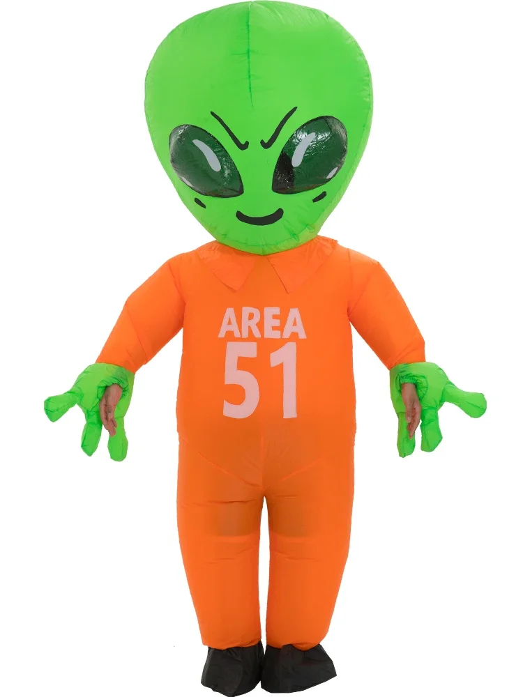 Halloween Costumes Adult Funny Cartoon Dolls Dress Up Props Area 51 Alien Inflatable Clothes