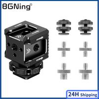 On Camera 3 Cold Shoe Monitor Mount 3 Cold Shoe Adapter Magic Arm Flash Vlog Video Fill Light Microphone Extension Mount Head