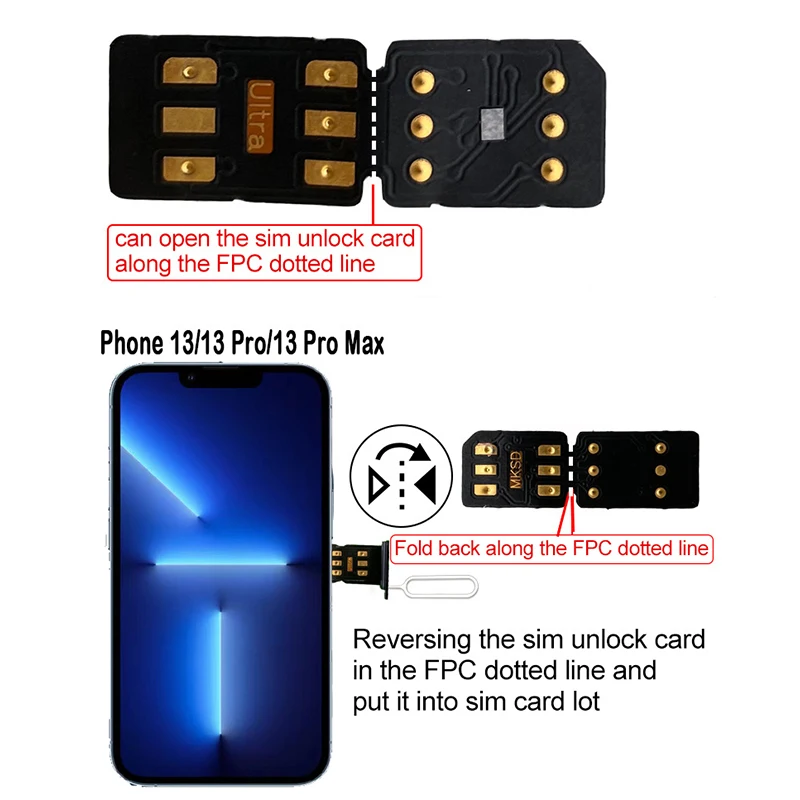 MKSD Ultra Strong Signal Lower Power Consumption Semi Fu Unlocking For IPhone 6/7/8/X/XS/XR/XSMAX/11/12/13PM