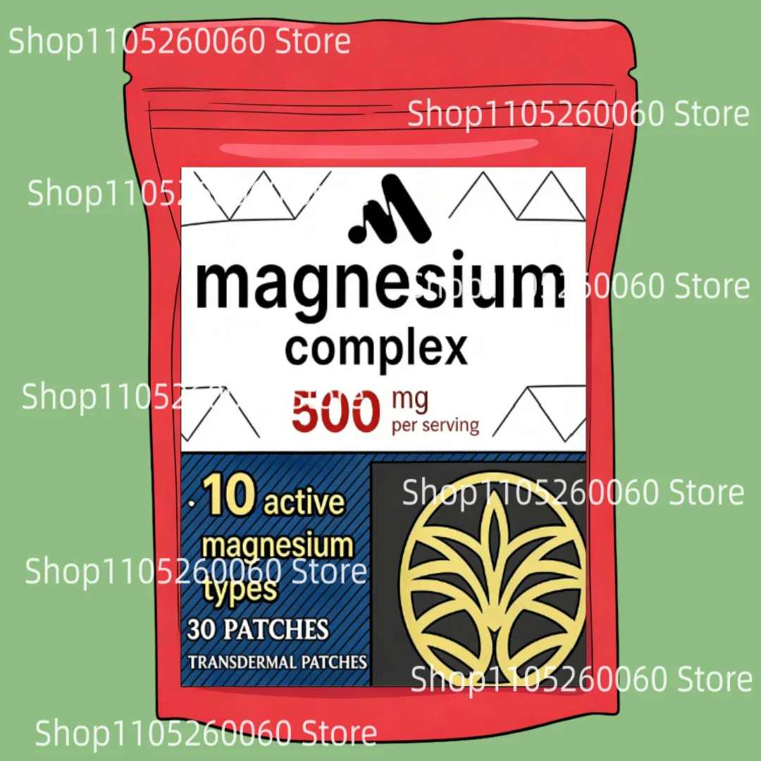 Magnesium 10 Active Forms Complex Transdermal Patches Stress,Bone, Muscle & Heart Support 30 Patches