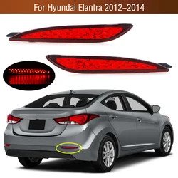 1 Pair For Hyundai Elantra 2012 2013 2014 Car Rear Bumper Tail Parking Brake Light Warming Signal Reflector Lamp With Bulb