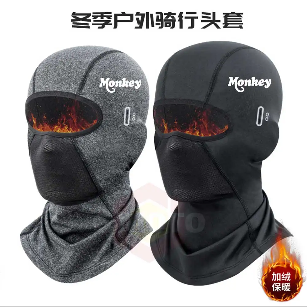 Cap for Men Bicycle Motorcycle Balaclava Windproof Sports Scarf Velvet Bike Face Cover Women Hiking Ski Hat For HONDA monkey