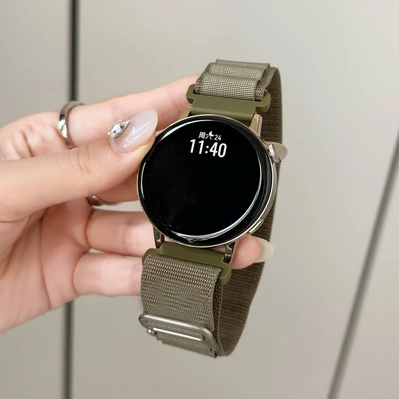 22mm 20mm Watch Band Alpine Loop For Samsung Galaxy Watch 7 FE 6 5 4 Classic Gear S3 Sport Nylon Strap Galaxy Watch 7 Bracelet 4