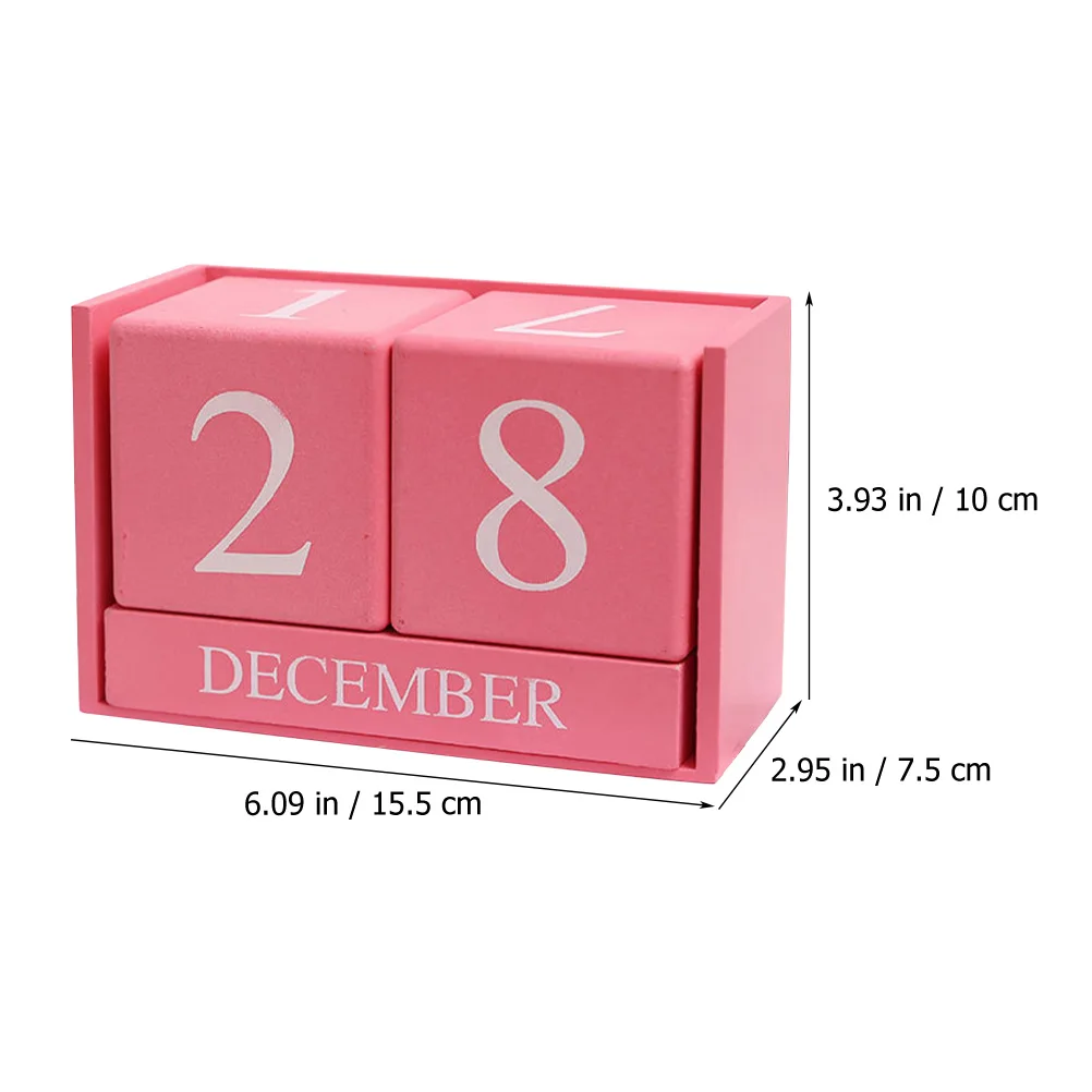 

Wooden Table Calendar Ornaments Perpetual Calendars Office Rabbit Decor Desktop Block Decorative Restaurant Decoration