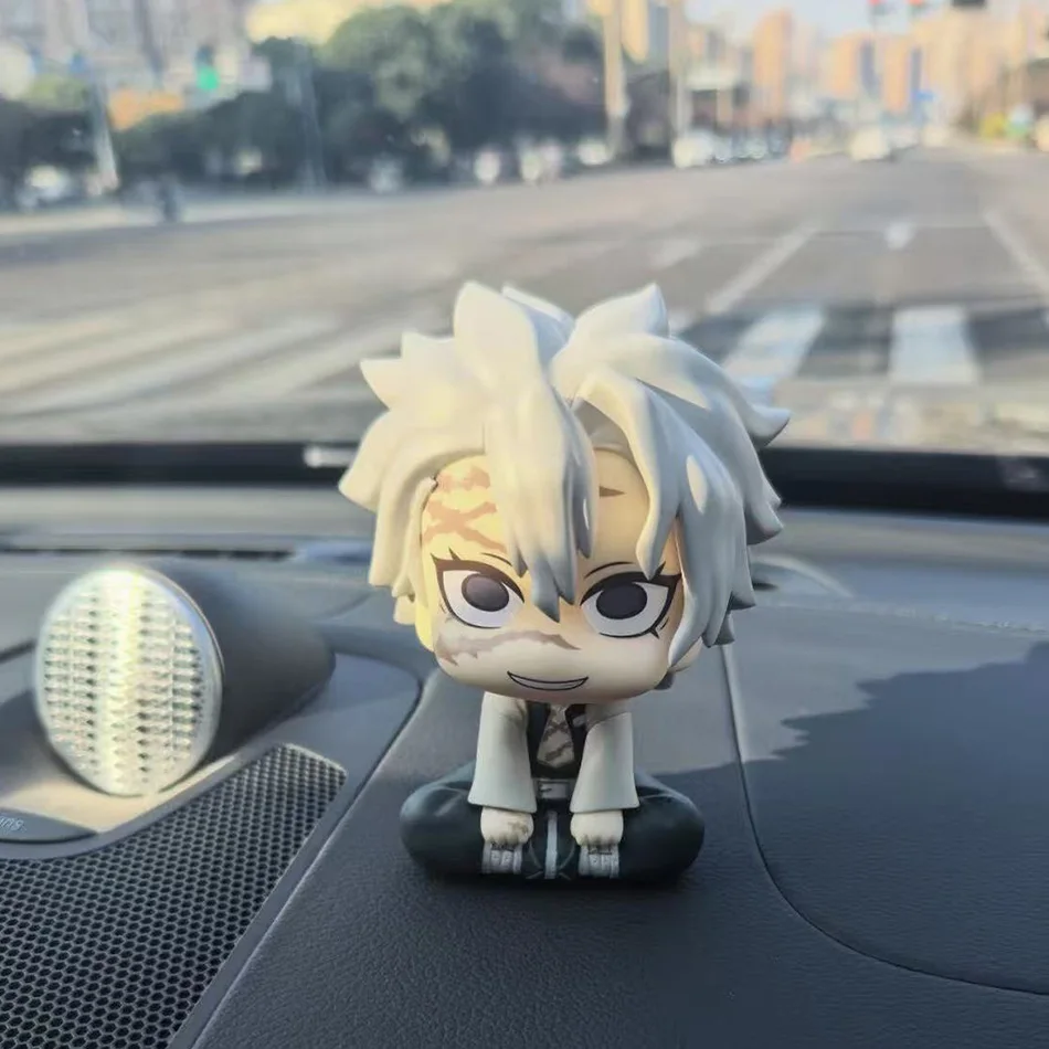 1/4 Stück Demon Slayer Chibi Sitzfiguren-Set – Rengoku Kyojuro, Iguro Obanai, Shinazugawa Sanemi, Douma Anime Sammlerfiguren – Detail 9