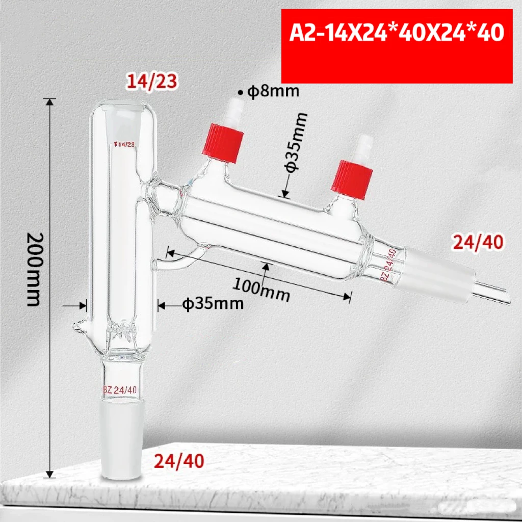 Jacketed Micro Drip Distillation Apparatus，Double-Layer Distiller,Glass Adapter,Lab Glassware